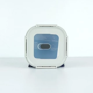 Super Lock Glass กล่องแก้วถนอมอาหาร ทรงจตุรัส ล็อก 2 ชั้น ความจุ 800 มล. มีให้เลือก 2 สี สีฟ้า และสีเทา รุ่น 6211