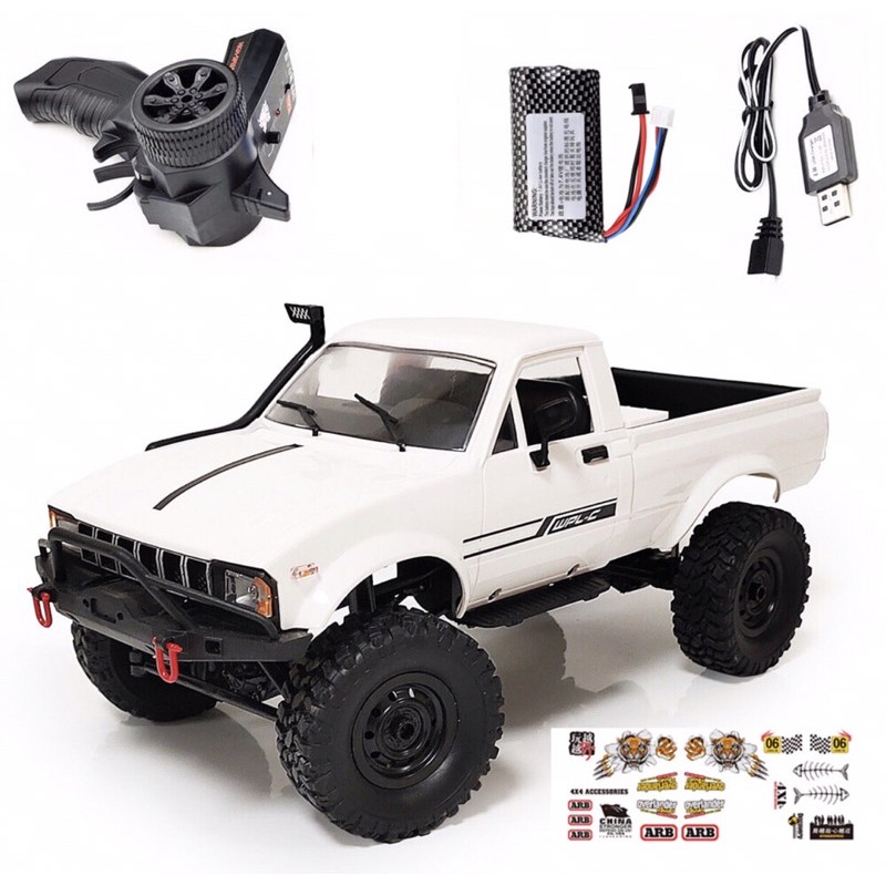 รถบังคับวิทยุWPL-C24ออฟโรดToyota4X4WDรีโมท2.4GHz1:16 ระบบไฟฟ้ามีไฟชาร์จแบตเตอรี่อุประกรพร้อมเล่น