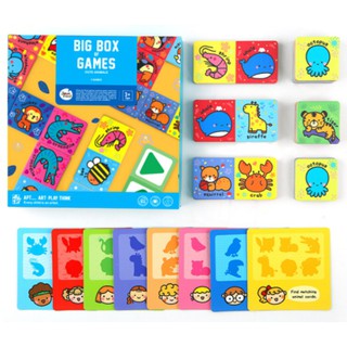 เซ็ตการ์ดเกมเสริมพัฒนาการเด็ก Joan Miro – Big Box of Games – Cute Animals (3 Games)