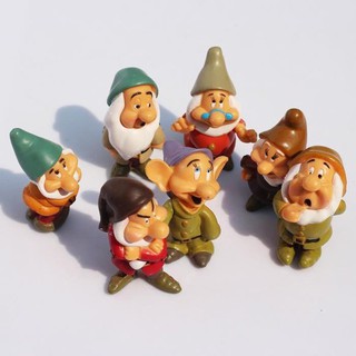 ใหม่ฟิกเกอร์ Princess White Snow and Seven Dwarfs PVC 7 ชิ้น