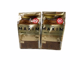 MAXIM Freeze Dried Coffee,แม็กซิม กาแฟนำเข้าจากญี่ปุ่น ORIGINAL GOLD ชนิดถุงเติม รุ่น 180g JUMBO 1SETCOMBO/จำนวน 2 แพค