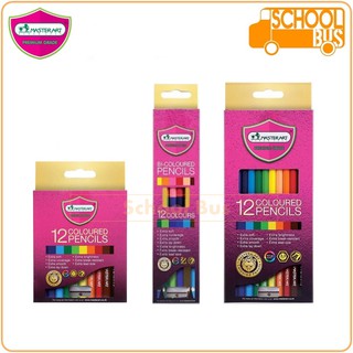 สีไม้ Master Art 12 สี รุ่นใหม่ ดินสอสี มาสเตอร์อาร์ต 1 และ 2 หัว Bi / Coloured Pencils Mas