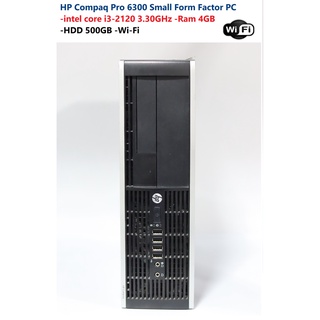 HP Compaq Pro 6300 Small Form Factor PC -intel core i3 2120 3.30GHz -Ram 4GB -HDD 500GB -Wi Fi