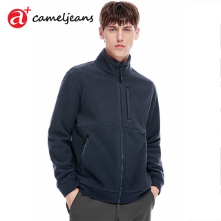 Cameljeans เสื้อแจ็กเก็ต ผ้าฟลีซ ให้ความอบอุ่น สําหรับผู้ชาย