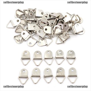 {sellbesteveryday} ตะขอแขวนกรอบรูป ทรงสามเหลี่ยม สีเงิน 50 ชิ้น