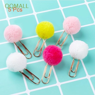 Qqmall คลิปที่คั่นหนังสือ โลหะ สุ่มสี เครื่องเขียน กระดาษ สํานักงาน จัดหา น่ารัก โรงเรียน จัดหา บอล หน้าคลิป