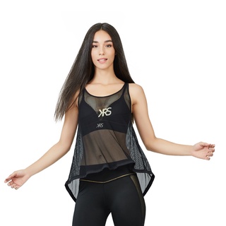 KYRA Sprot KRS Sway Tank Top  Black เสื้อกล้ามดีไซน์ด้วยผ้าตาข่าย ไม่รวมบราด้านใน