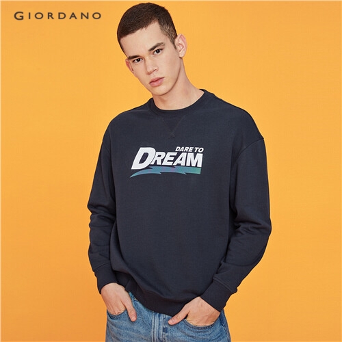 GIORDANO MEN Printed crewneck sweatshirt 92099783