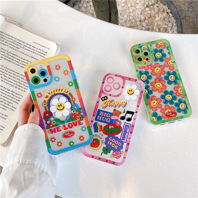 iPhone 12 PRO MAX 11 pro max X XR XS MAX 7/8P ลายดอกทานตะวัน วัสดุ TPU เคสโทรศัพท์ #8