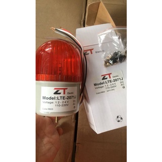 LTE-2071J Warning Light LED ไฟสัญญาณเตือน หลอดไฟหมุนเตือน หลอดไฟกระพริบเตือน หลอดไฟเตือน สีแดง แบบมีเสียง With Buzz