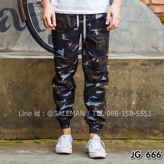 กางเกง jogger ลายทหาร เอวยางยืด ใส่สบาย J13/9 Size XL เอว40-46"