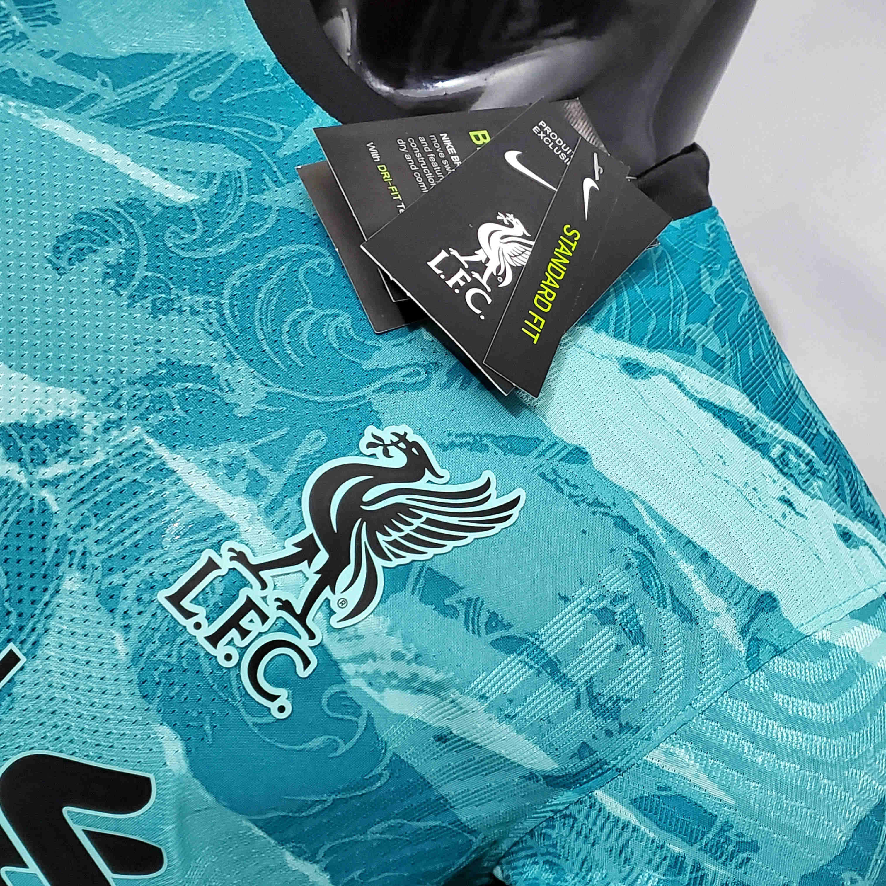 【S4XL】New Liverpool Jersey Away 2021 Player Version Men Football Jersey LFC Soccer Jersey 6wJD