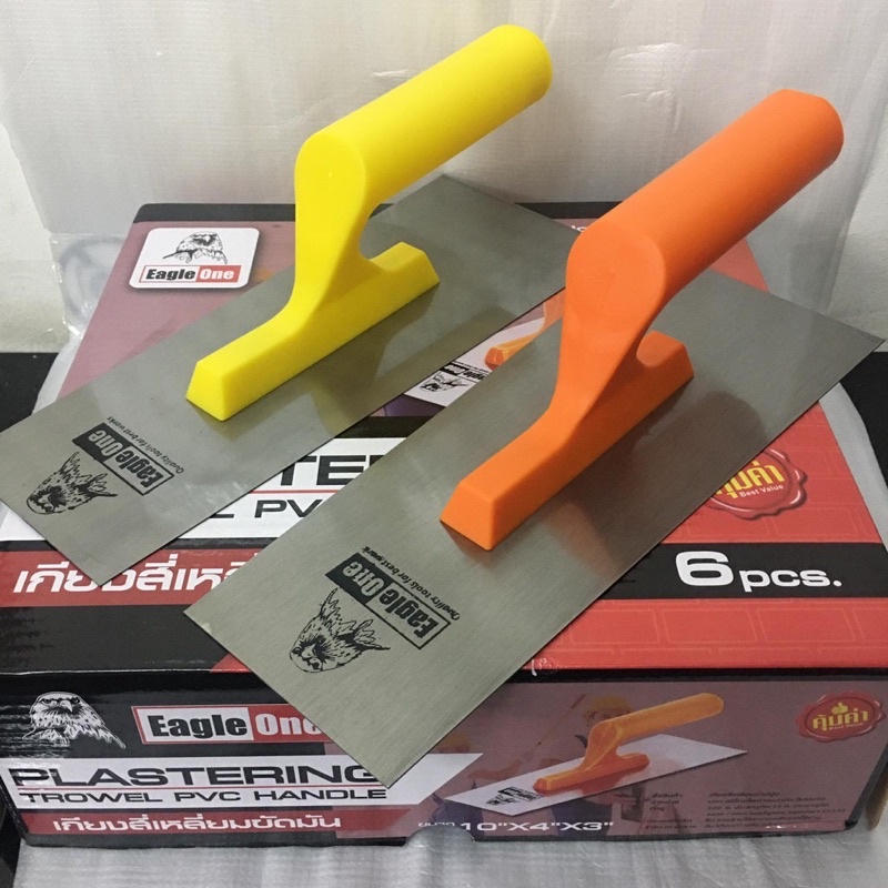Eagle One เกรียงขัดมัน ด้าม PVC บรรจุ 6 อัน ตราอีเกิ้ลวัน