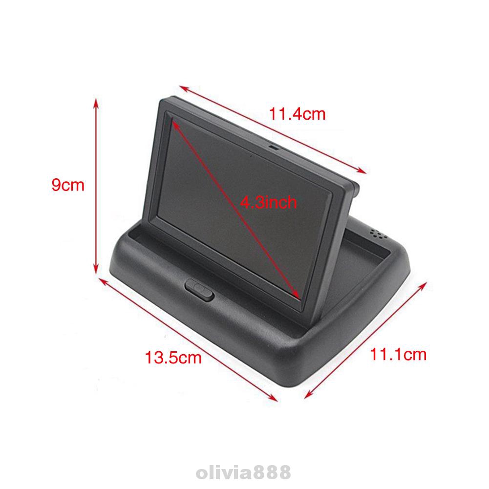 Car Rearview Kit Monitor High Definition LCD Screen Foldable Easy ...