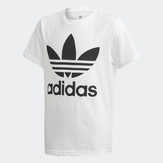 adidas ORIGINALS เสื้อยืด Trefoil เด็ก ไม่ระบุ เพศ สีขาว DV2904 เสื้อยืดคอกลมผ้าฝ้าย