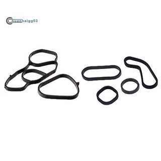 Oil Cooler Gasket Seal with Filter Housing Gasket Set Fit for Mini Cooper 07-16 11427557009 11427557010