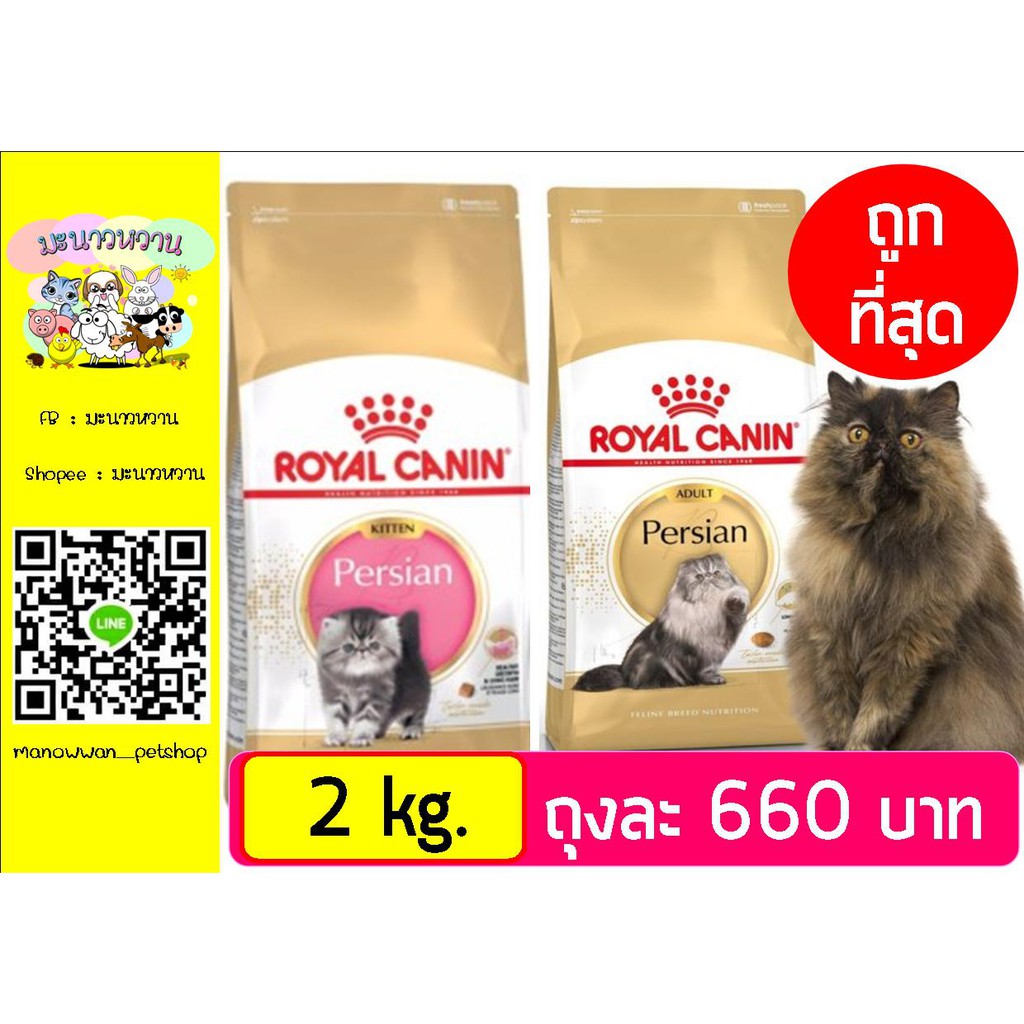 Royal Canin Persian 2kg โรยัลคานิน แมวโตเปอร์เซีย / Kitten Persian 2kg ลูกแมวเปอร์เซีย persia ถุง 2 กก.