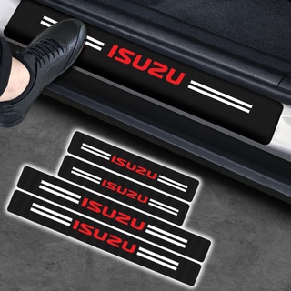 สติ๊กเกอร์ขอบประตูคาร์บอนไฟเบอร์ 4 ชิ้น สำหรับ isuzu DMAX MUX