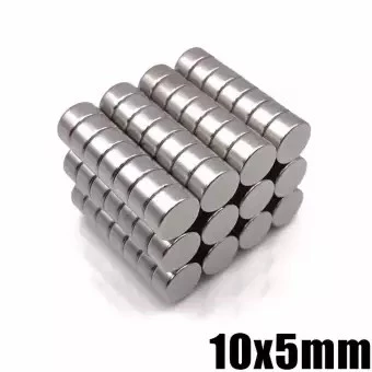 10ชิ้น แม่เหล็กนีโอไดเมียม 10x5มิล Magnet Neodymium 10x5mm แม่เหล็กแรงสูง 10*5mm แม่เหล็ก กลมแบน 10*5มิล