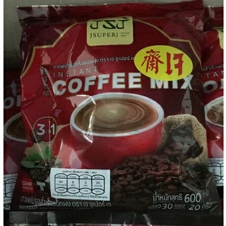 กาแฟเจ100% สูตรเจ ปรุงสำเร็จ 3in1 ชนิดผง / 1ห่อ มี 30ซอง (ไม่เจก็ทานอร่อยจ้า) / Vegetarian Coffee