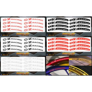สติ๊กเกอร์ติดวงล้อ ติดขอบล้อ O.Z racing v-1 Sticker เกรดพรีเมี่ยม oz racing
