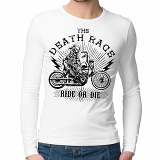 เสื้อผ้าผชเสื้อยืด ตัวยาว พิมพ์ลาย Death Racer สําหรับผู้ชายS-5XL