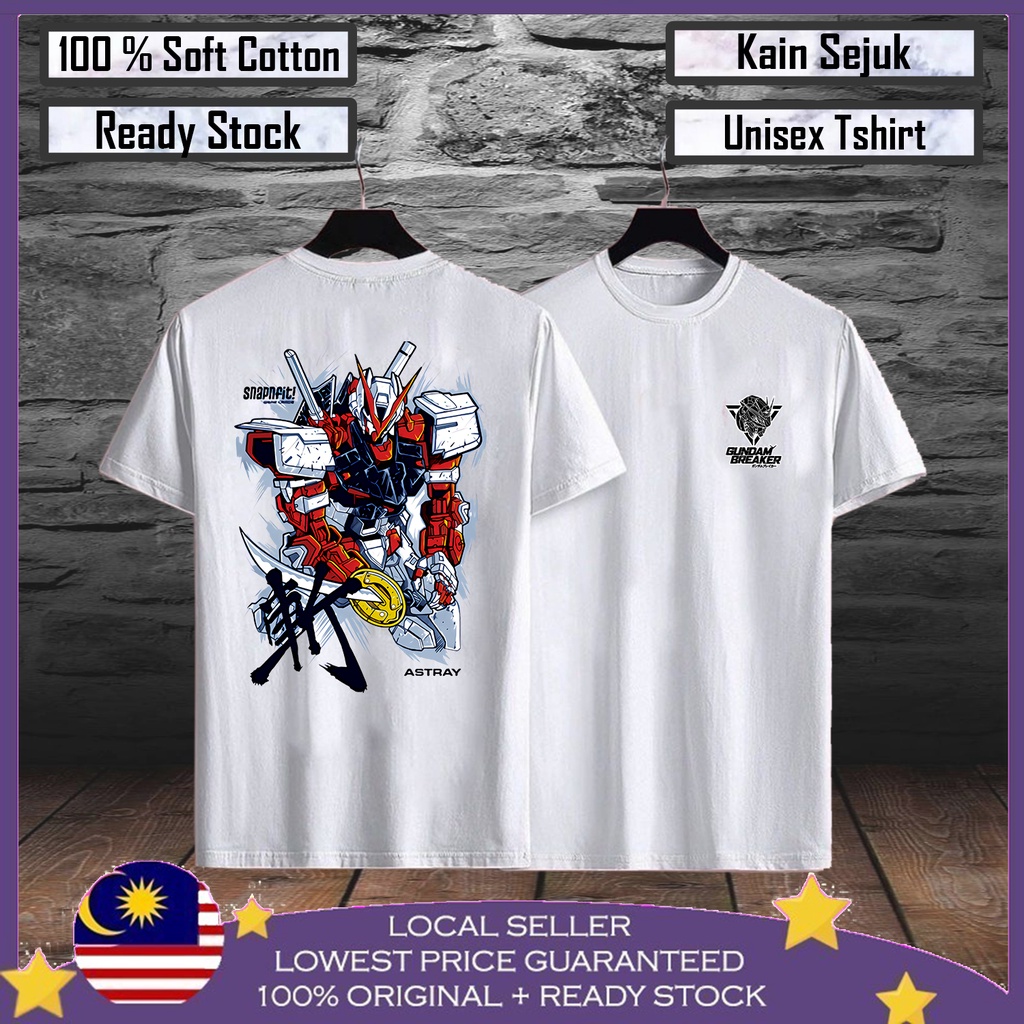 เสื้อยืด เสื้อวินเทจGundam Astray Anime T shirt Gundam T shirt Men's T shirt Gundam Shirt Men's Shirt