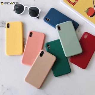 Huawei Y9 Y5 2019 2018 เคสโทรศัพท์ สีแคนดี้ สีสันสดใส เคลือบด้าน สด เรียบง่าย น่ารัก สีพื้น ซิลิโคนนิ่ม TPU เคส