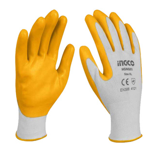 ถุงมือผ้าบางอุตสาหกรรมเคลือบด้านหน้า Ingco HGNG01 ( Nitrile Gloves )