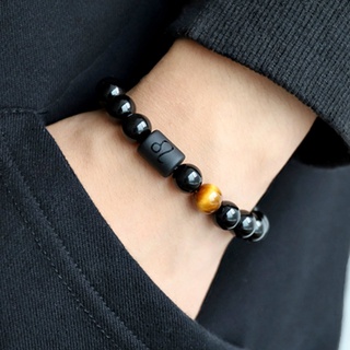 สร้อยข้อมือ กำไลข้อมือลูกปัดหินธรรมชาติ Constellation Zodiac สําหรับผู้ชาย และผู้หญิง