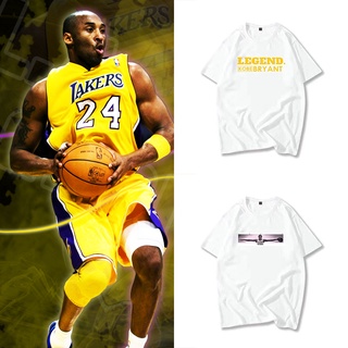 เสื้อยืดแขนสั้น ลาย Kobe Bryant No. เสื้อกีฬาแขนห้าส่วน ทรงหลวม ขนาดใหญ่ สําหรับผู้ชาย ไซซ์ 24