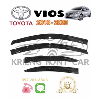 กันสาด/คิ้วกันสาด โตโยต้า วีออส 2013-2020 สีดำ Toyota Vios 2013-2020 สีด