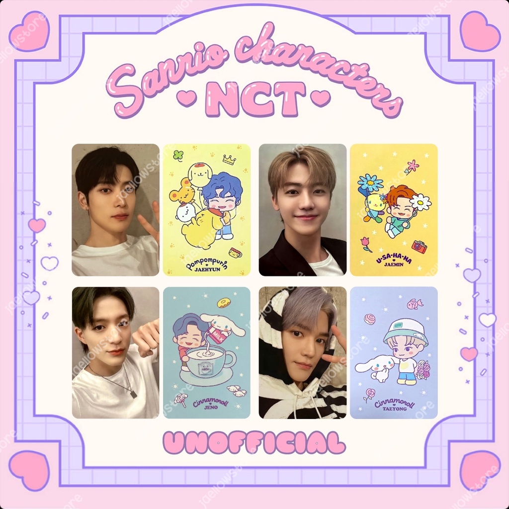 Nct X SANRIO การ์ดรูปภาพ PC JAEMIN JENO JAEHYUN DOYOUNG TAEYONG MARK RENJUN HAECHAN Sogang JUNGWOO XIAOJUN HENDERY CHENLE YANGYANG JOHNNY YUTA