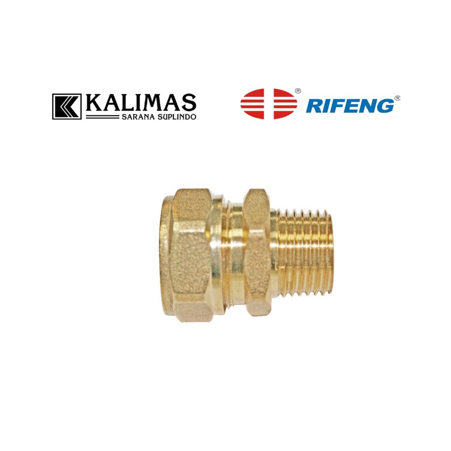 เต้ารับเกลียวภายนอก (RIFENG) d. 1" - ชายยูเนี่ยน S2025 x 1" M