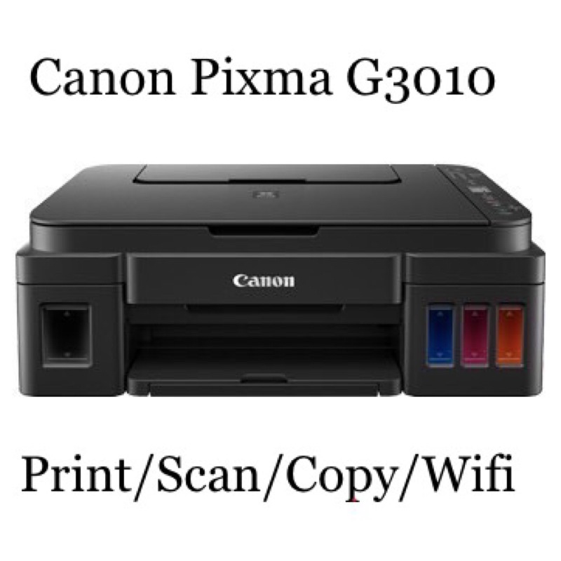 เครื่องพิมพ์อิงค์แทงค์ CANON PIXMA G3010 INK TANK - (Print/ Copy/ Scan/ WiFi) พร้อมหมึก 1 ชุด