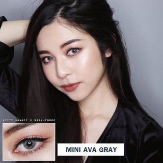 1 คู่ บิ้กอายตาโต สีเทา  สวยสายฝอ สายtiktok ต้องมา รุ่น Ava Gray แบรนด์ KittyKawaii ขนาด 14.2 ค่าสายตาปกติ