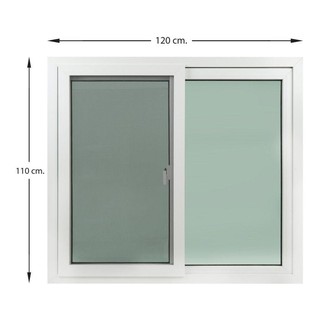 หน้าต่าง UPVC หน้าต่างUPVC บานเลื่อน S-S มุ้ง AZLE 120x110 ซม. สีขาว หน้าต่าง วงกบ ประตู หน้าต่าง WINDOW UPVC AZLE S-S 1