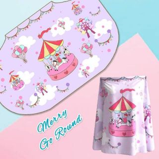 ผ้าคลุมให้นม Silk Satin Merry go round  สีม่วงอ่อน