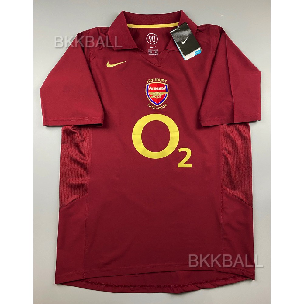 เสื้อบอล ย้อนยุค อาเซนอล เหย้า 2005 Retro Arsenal Home อำลาไฮบิวรี่ เรโทร คลาสสิค 2005-06