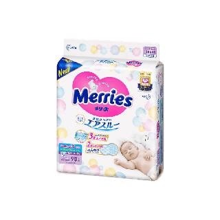 โปรโมชั่น : โค้ด 2022MALL77 ลด10% Merries Diaper Tape Size NB-L เมอร์รี่ส์ ผ้าอ้อมเด็ก ชนิด เทป