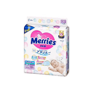 [โค้ด 2022MALL77 ลด10%] Merries Diaper Tape Size NB-L เมอร์รี่ส์ ผ้าอ้อมเด็ก ชนิด เทป