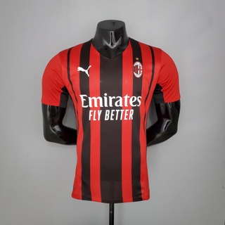 เสื้อเอชีมิลาน Ac Milan Home Player เสื้อฟุตบอลเกรดนักเตะ (ภาพถ่ายจากของจริง) 2021/21