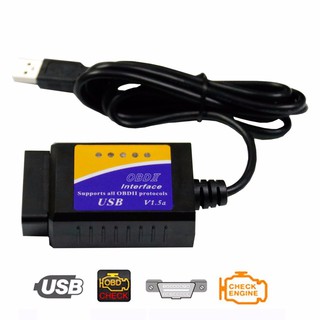 Auto Code Reader OBD/OBDII OBD2 Scanner ELM327 USB Car Diagnostic Tool Interface Interface V1.5 Version for Engine Fault Code