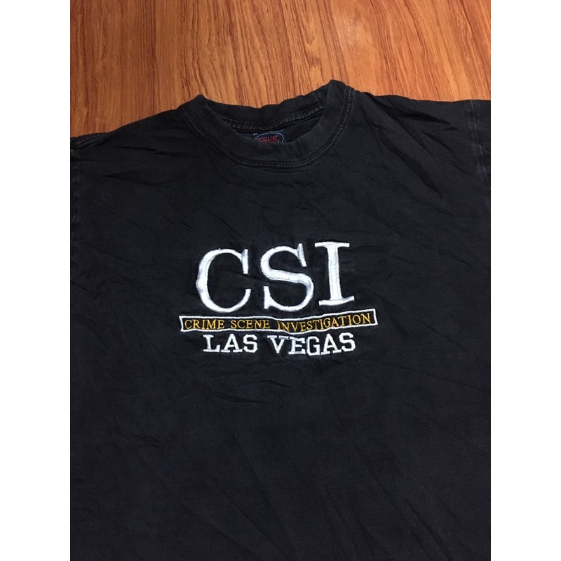 เสื้อยืดภาพยนตร์มือสอง VINTAGE 00s CSI CRIME SCENE INVESTIGATION LAS VEGAS Size S มือ2