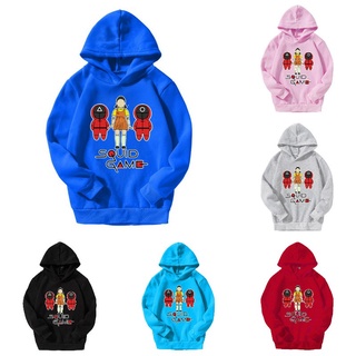 【COD】squid game เสื้อฮู้ดเด็ก แจ๊กเก็ตยาวสาว