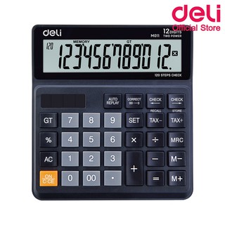 Deli M01120 Calculator 12-digit เครื่องคิดเลข Tax แบบตั้งโต๊ะ 12 หลัก รับประกัน 3 ปี เครื่องคิดเลขตั้งโต๊ะ เครื่องคิดเงิน อุปกรณ์สำนักงาน