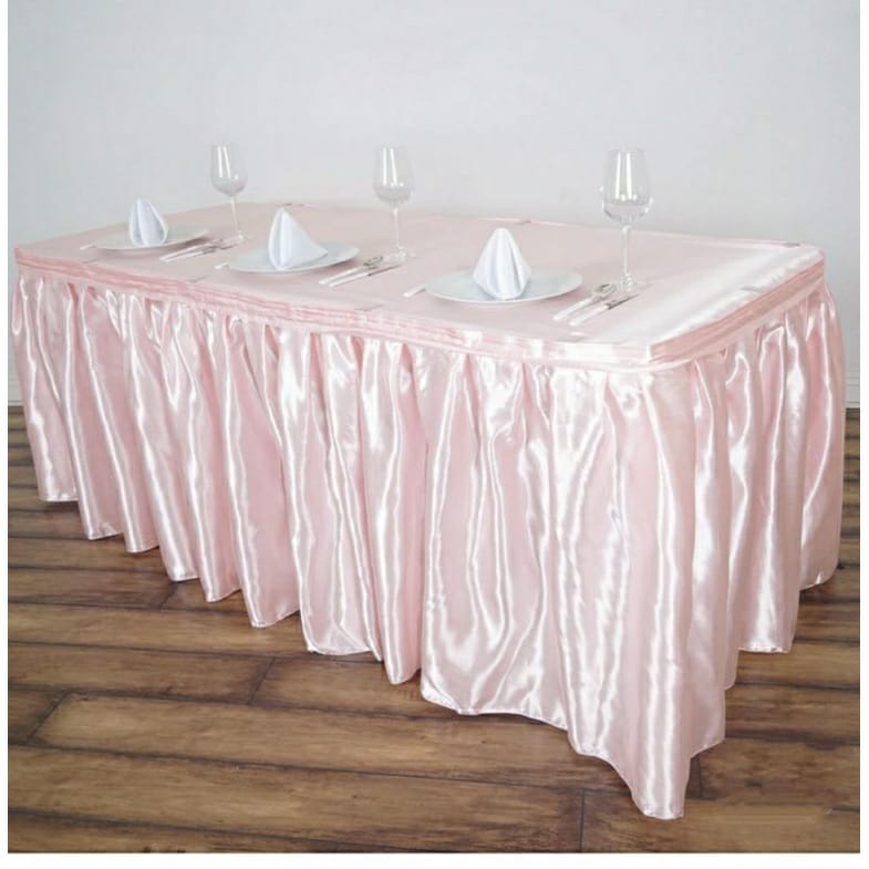 TABLE DECORATION/TABLE SKIRT/TABLE SKIRT WITH Ruffles 50CM HEIGHT X 500CM LENGTH
