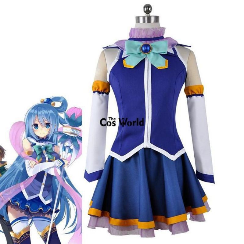 Konosuba Aqua Default ver คอสเพลย์เครื่องแต่งกายอะนิเมะหญิง