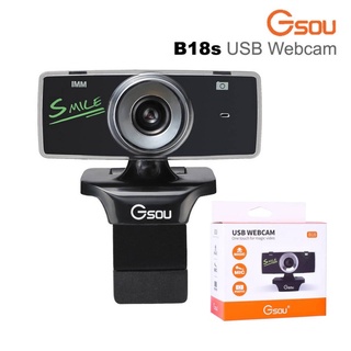 Webcam Gsou B18 by oker (มีไมโครโฟนในตัว) กล้อง HD กล้องติดจอคอมพิวเตอร์ สีดำ