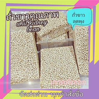 ถั่วขาวลดพุง White Kidneys Beans  Navy bean บรรจุในถุงสูญญากาศอย่างดี คุณภาพ เกรด A บรรจุ 1กิโลกรัม